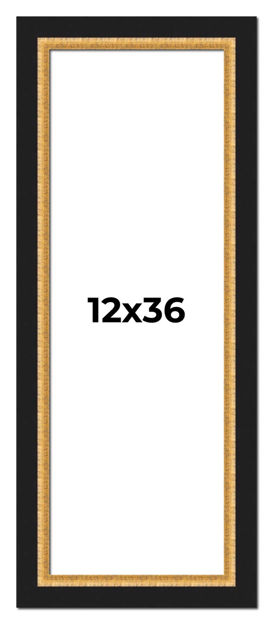 Panoramic Embellished Brown Picture Frame - UV Acrylic, Foam Board Backing, Hanging Hardware